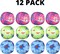 4E's Novelty 12 Pack Water Bomb Splash Balls - 3" Mini Absorbent Sponge Balls for Pool Party Favors for Kids